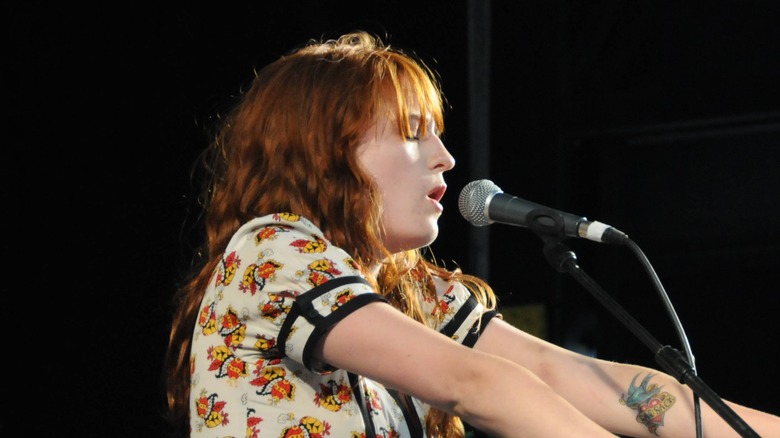 Florence Welch singing with bells