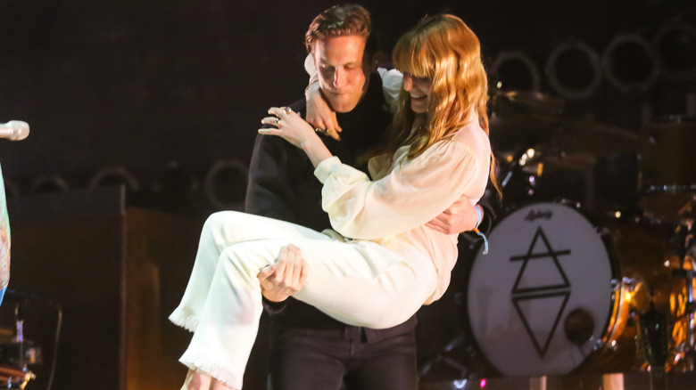 Florence Welch carried off stage