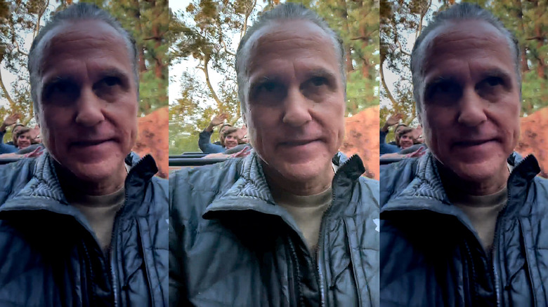 Maurice Benard uneasy on a roller coaster