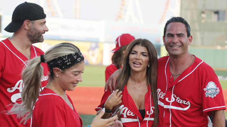 Gia, Teresa Giudice and Luis Ruelas at ballgame