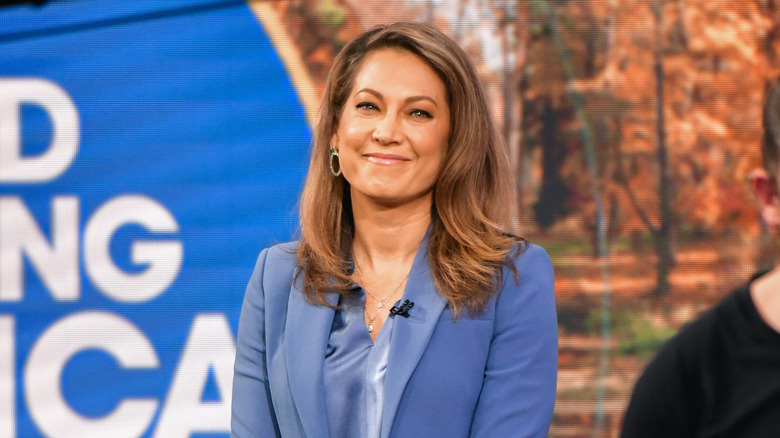 Ginger Zee hosts ABC's "Good Morning America" in Times Square on November 22, 2021