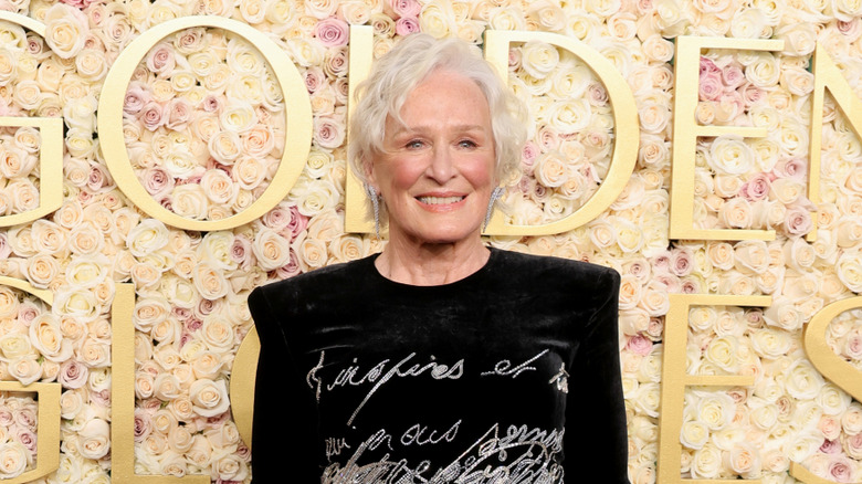 Glenn Close smiling at the Golden Globes