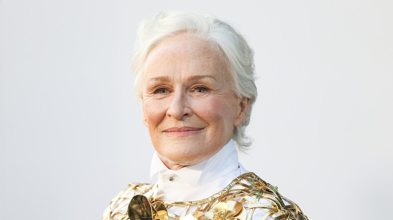 Glenn Close posing at an event