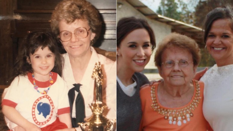 Lacey Chabert with grandmother / Lacey Chabert with grandma and sister Chrissy