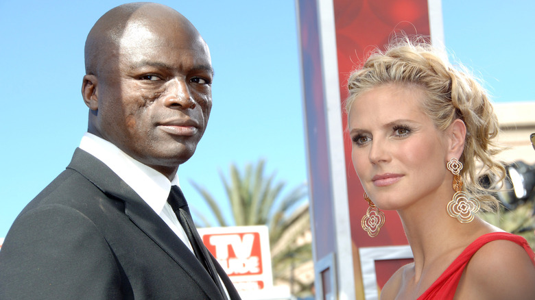 Seal and Heidi Klum looking unhappy