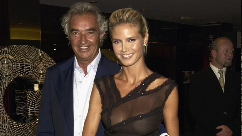 Flavio Briatore and Heidi Klum smiling