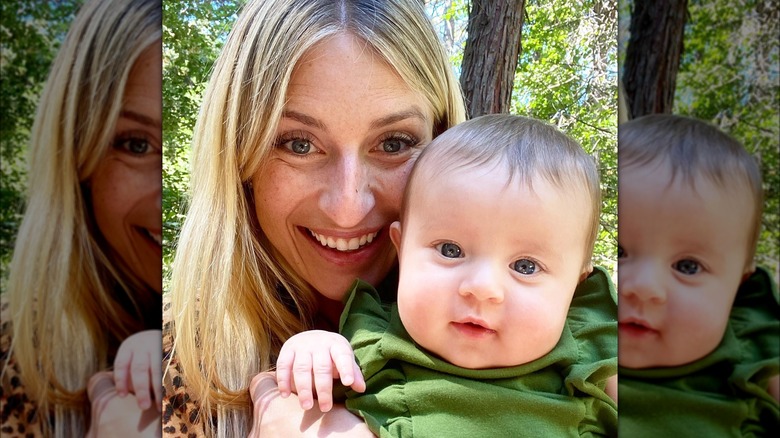 Jasmine Roth in a selfie with her young daughter 