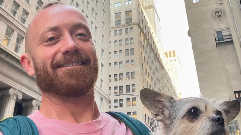 Keith Bynum selfie with dog