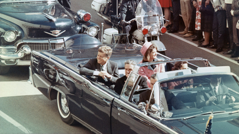 JFK and Jackie Kennedy before his assassination