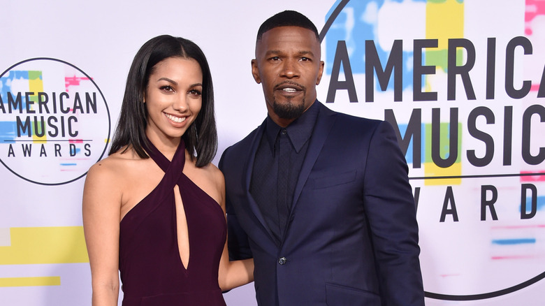 Corinne Foxx and Jamie Foxx posing