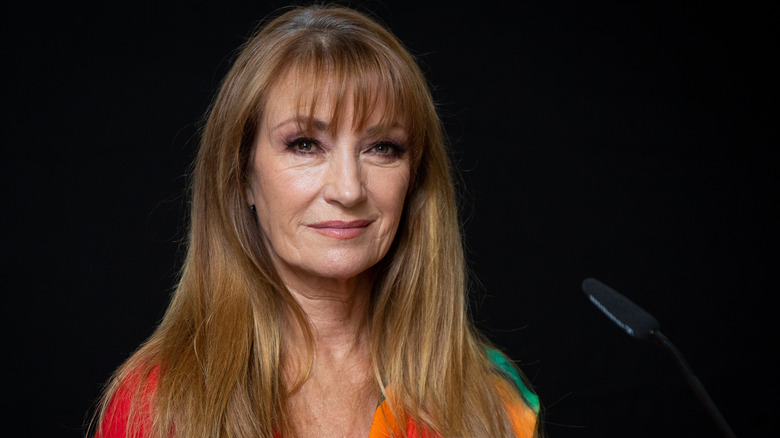 Jane Seymour looking serious