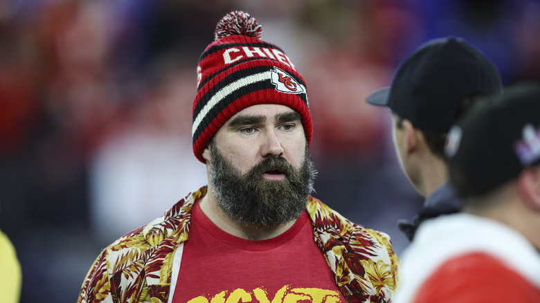 Jason Kelce at a football game