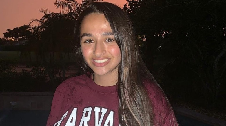 Jazz Jennings wearing her Harvard shirt