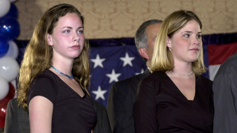 Barbara Bush and Jenna Bush Hager standing together