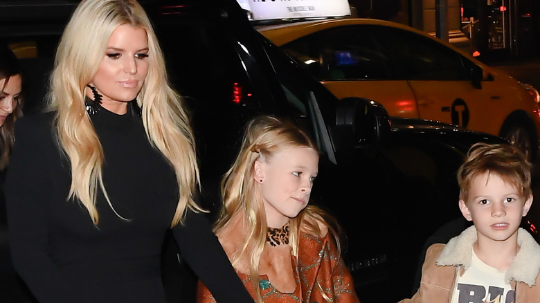 Jessica Simpson with her children