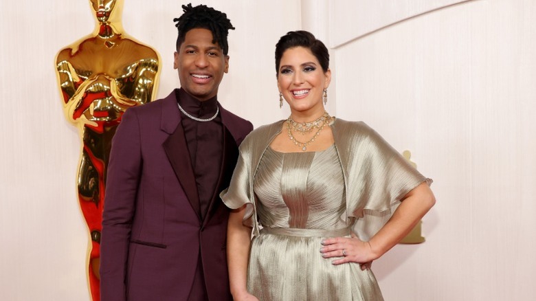 Jon Batiste and Suleika Jaouad attend the 96th Annual Academy Awards in Hollywood, CA (2024)