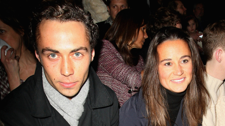 Young James Middleton and Pippa Middleton attending a London Fashion Week event in 2010