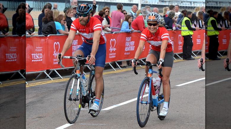 James and Pippa Middleton biking for a British Heart Foundation event