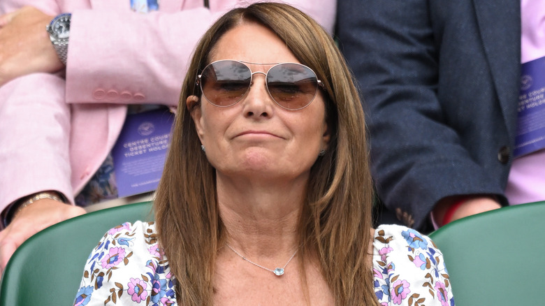 Carole Middleton close-up wearing sunglasses