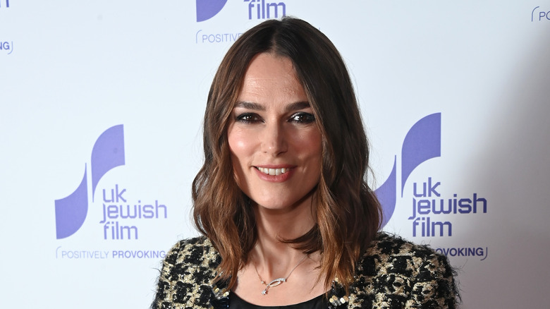 Keira Knightley grinning