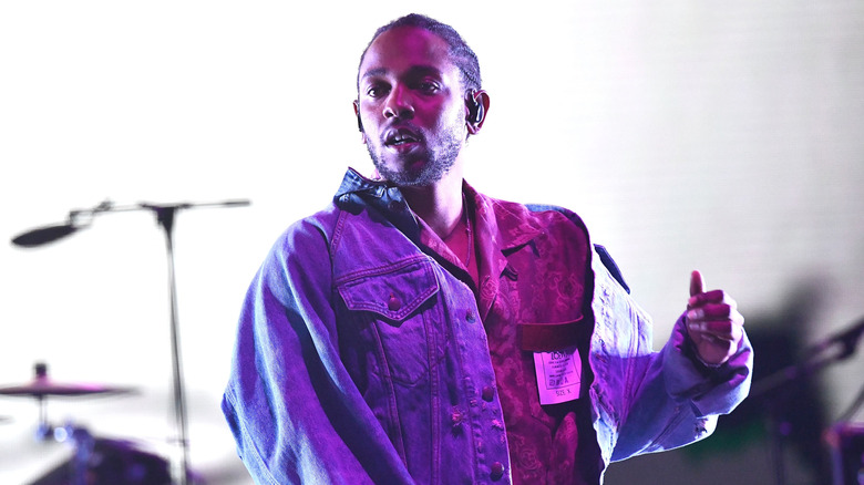 Kendrick Lamar performing at Coachella