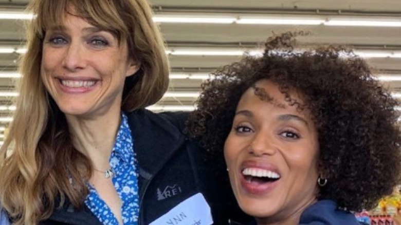 Kerry Washington and Lynn Shelton smiling 