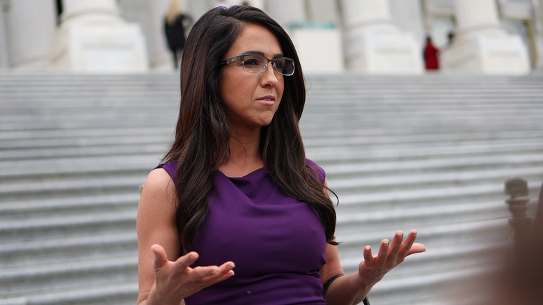 Lauren Boebert on the steps of Capitol Hill