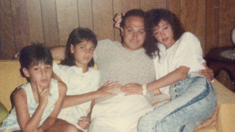 Leah Remini with father and siblings