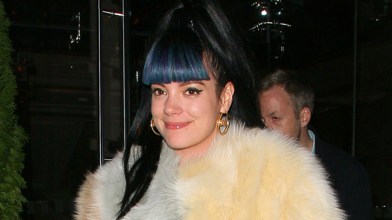 Lily Allen walking in London