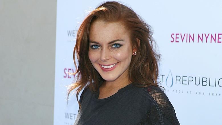 Lindsay Lohan smiling