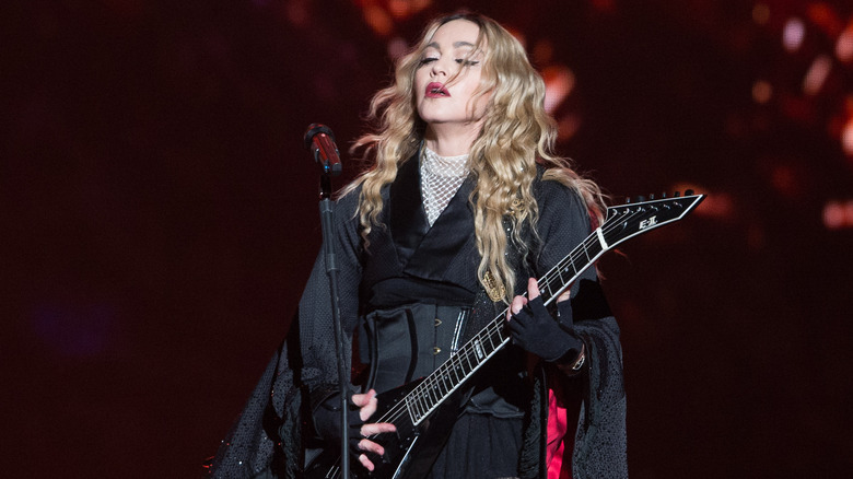 Madonna performing onstage