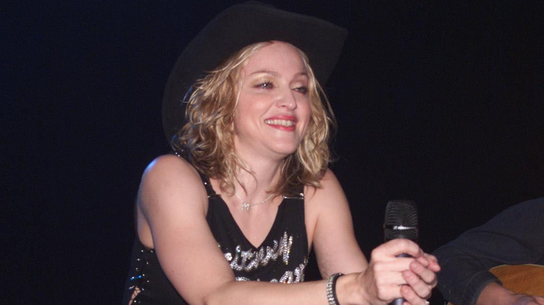 Madonna smiling