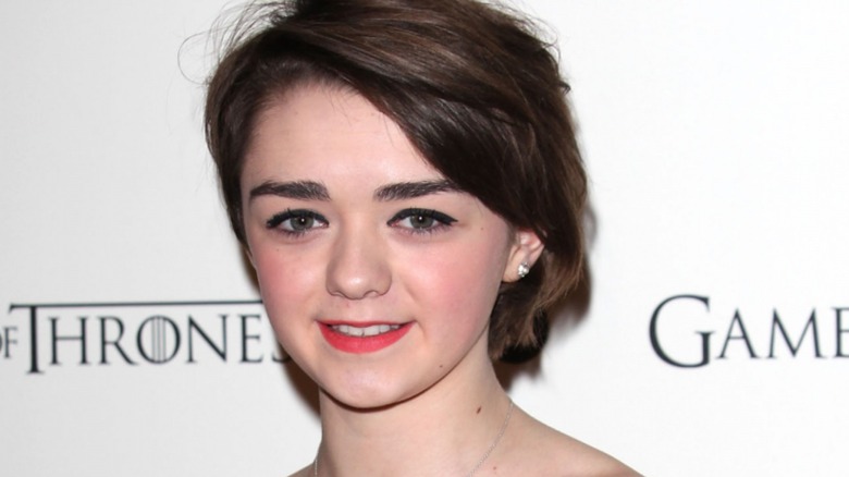 Young Maisie Williams smiling