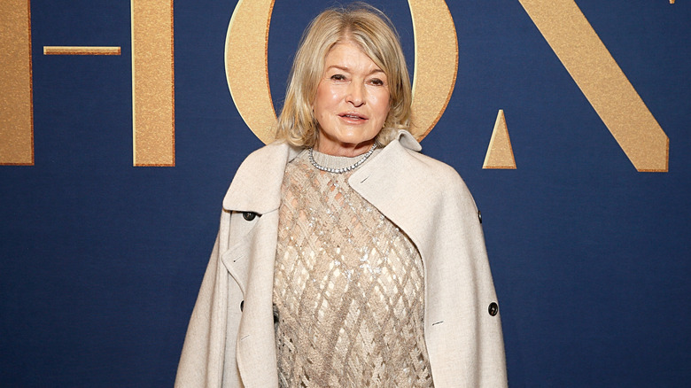 Martha Stewart poses in a cream and tan outfit at the 2024 WWD Honors