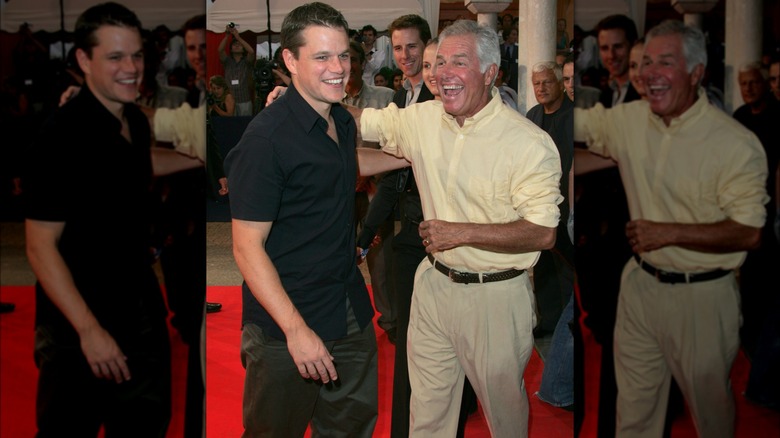 Matt Damon and his dad smiling