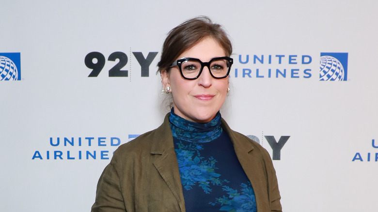 Mayim Bialik on red carpet