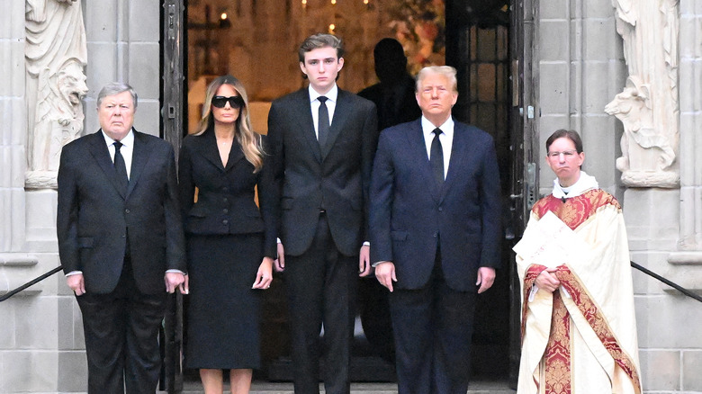 The Trump family at Amalija Knavs' funeral