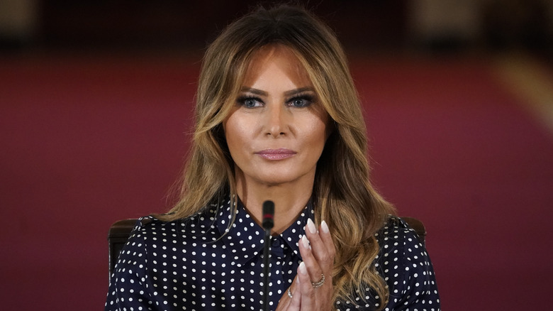 Melania Trump frowning 