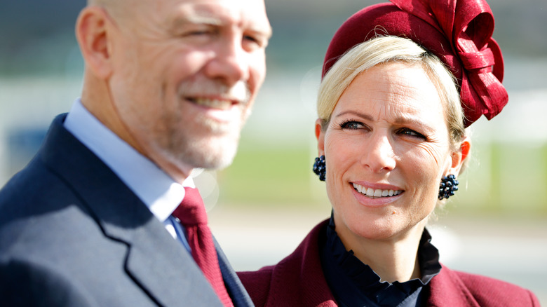 Zara looking at Mike Tindall