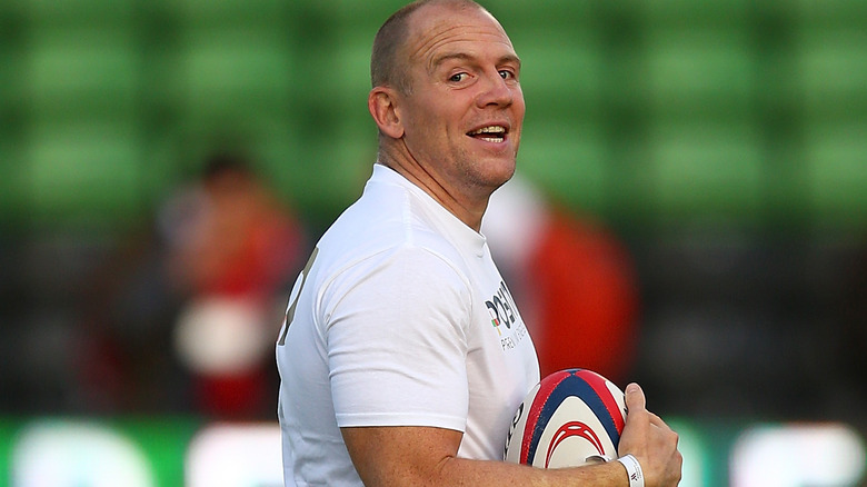 Tindall with rugby ball