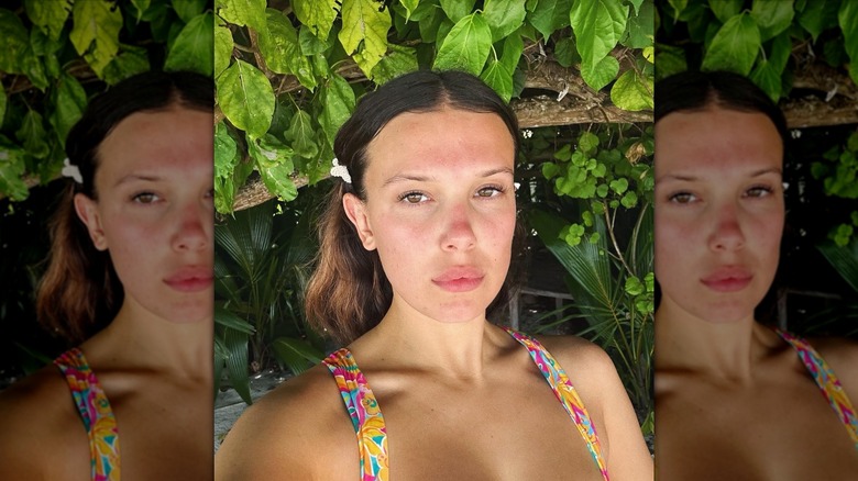 Millie Bobby Brown posing on Instagram