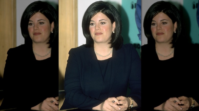 Monica Lewinsky in a black suit