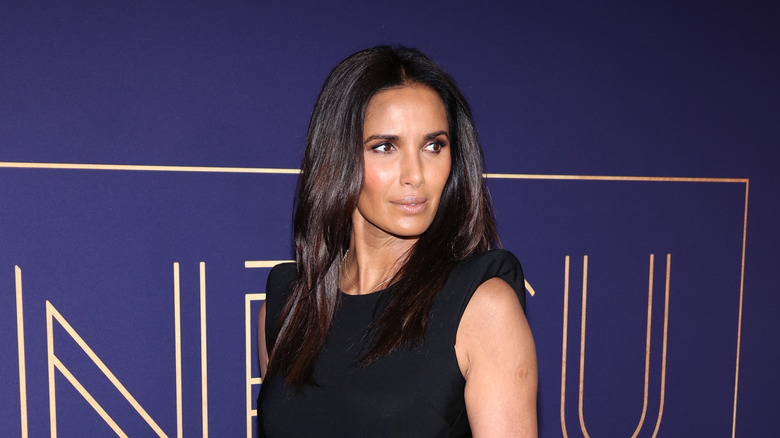 Padma Lakshmi wearing black