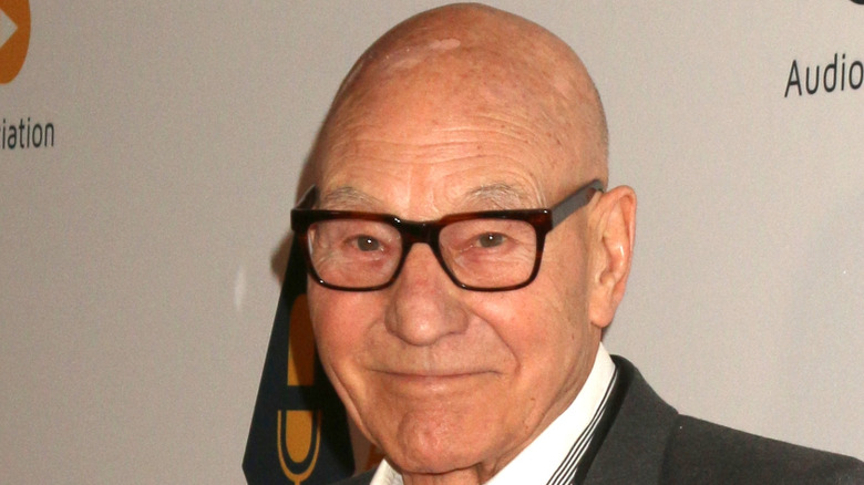 Patrick Stewart smirking