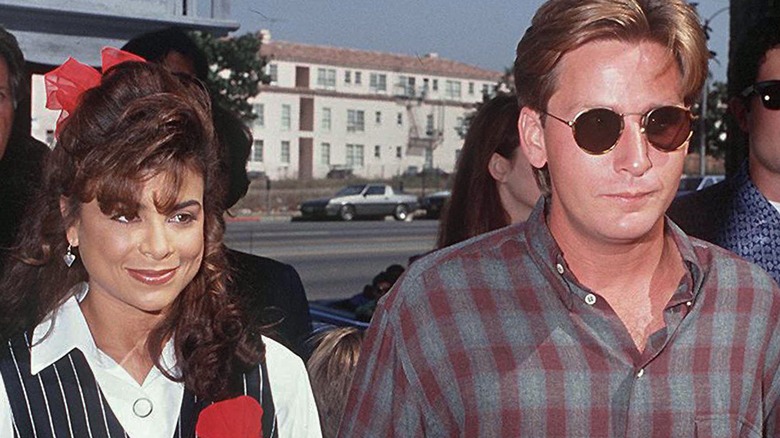 Paula Abdul and Emilio Estevez