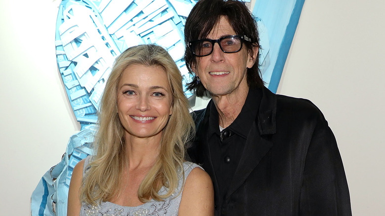 Paulina Porizkova and Ric Ocasek smiling