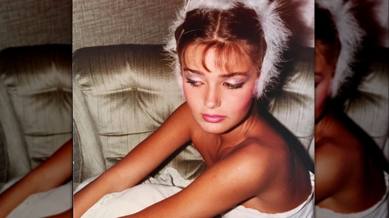 Teenage Paulina Porizkova pouting