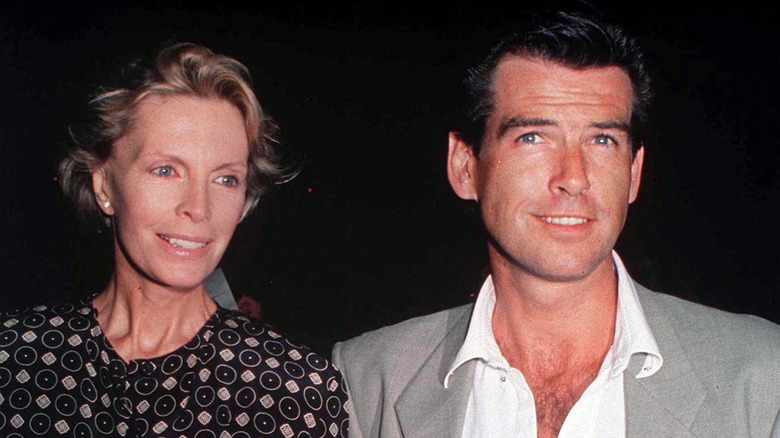 Candid of Pierce Brosnan and wife Cassandra Harris