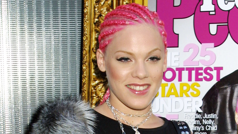 Pink posing in 2001