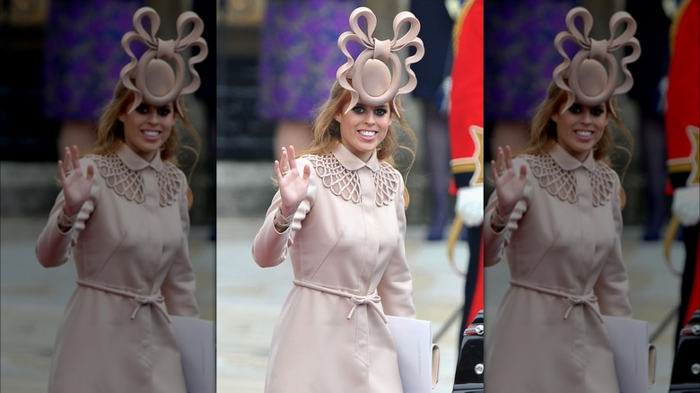 Princess Beatrice waving